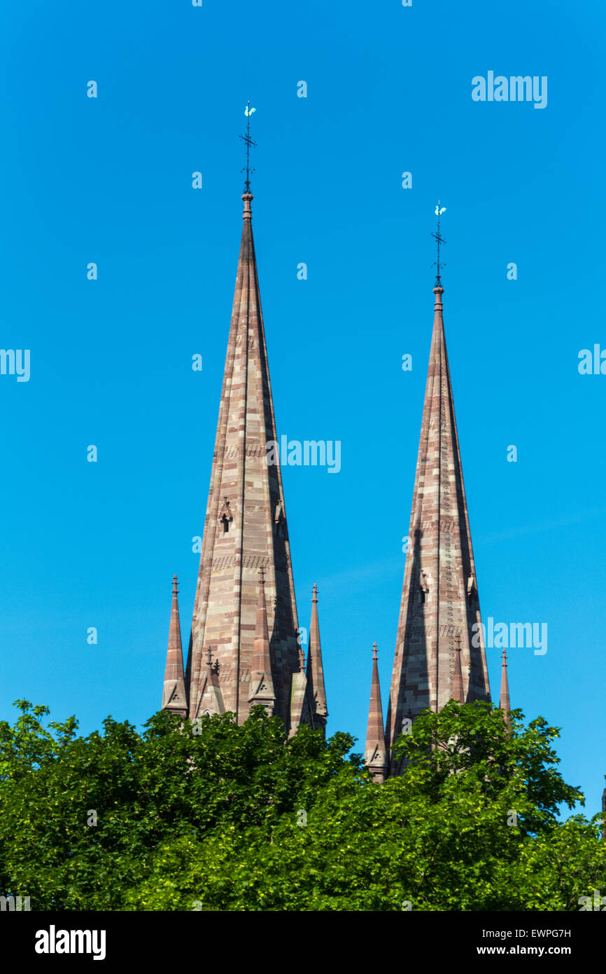 L'église Saint Paul, Strasbourg, Alsace, France Banque D'Images