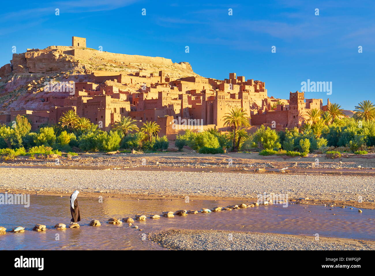 Ait Benhaddou forteresse près de Ouarzazate, Maroc Banque D'Images