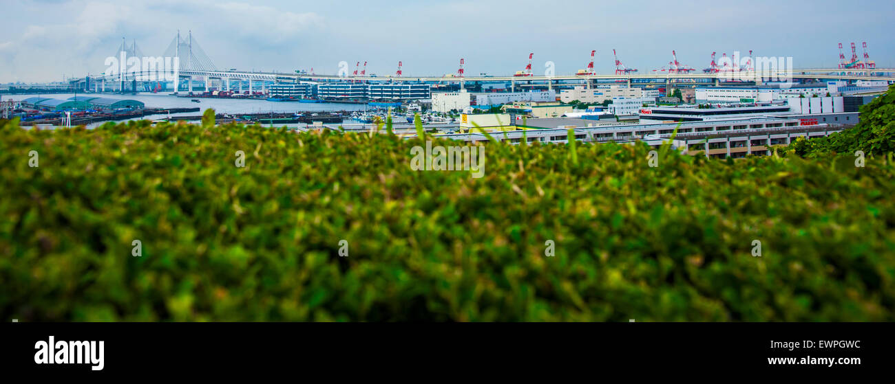 Pont en arc-en-ciel,du Harbour View Park, Yokohama,ville préfecture Kanawaga, Japon Banque D'Images