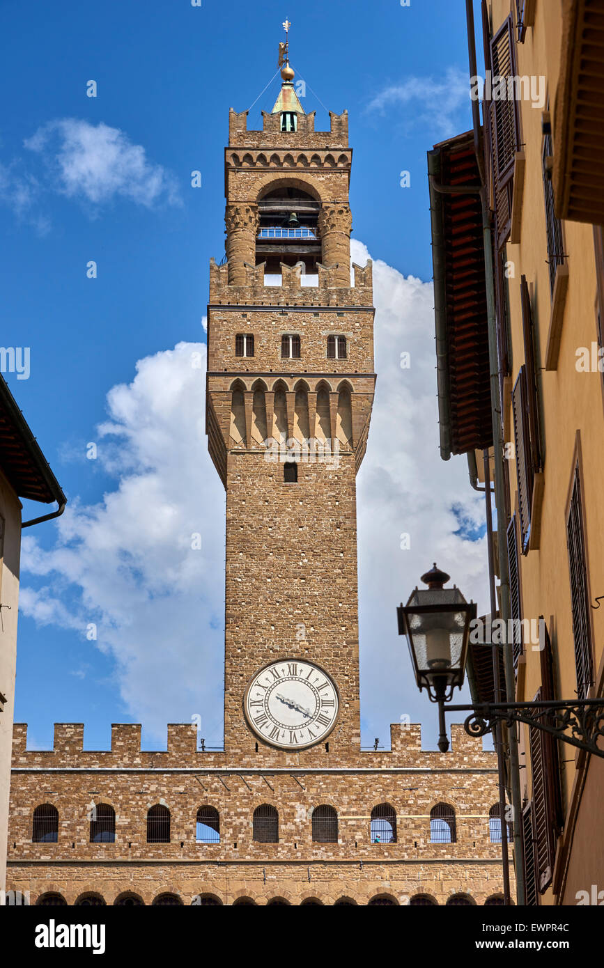 Piazza della Signoria est une place en face du Palazzo Vecchio à Florence, Italie. Banque D'Images