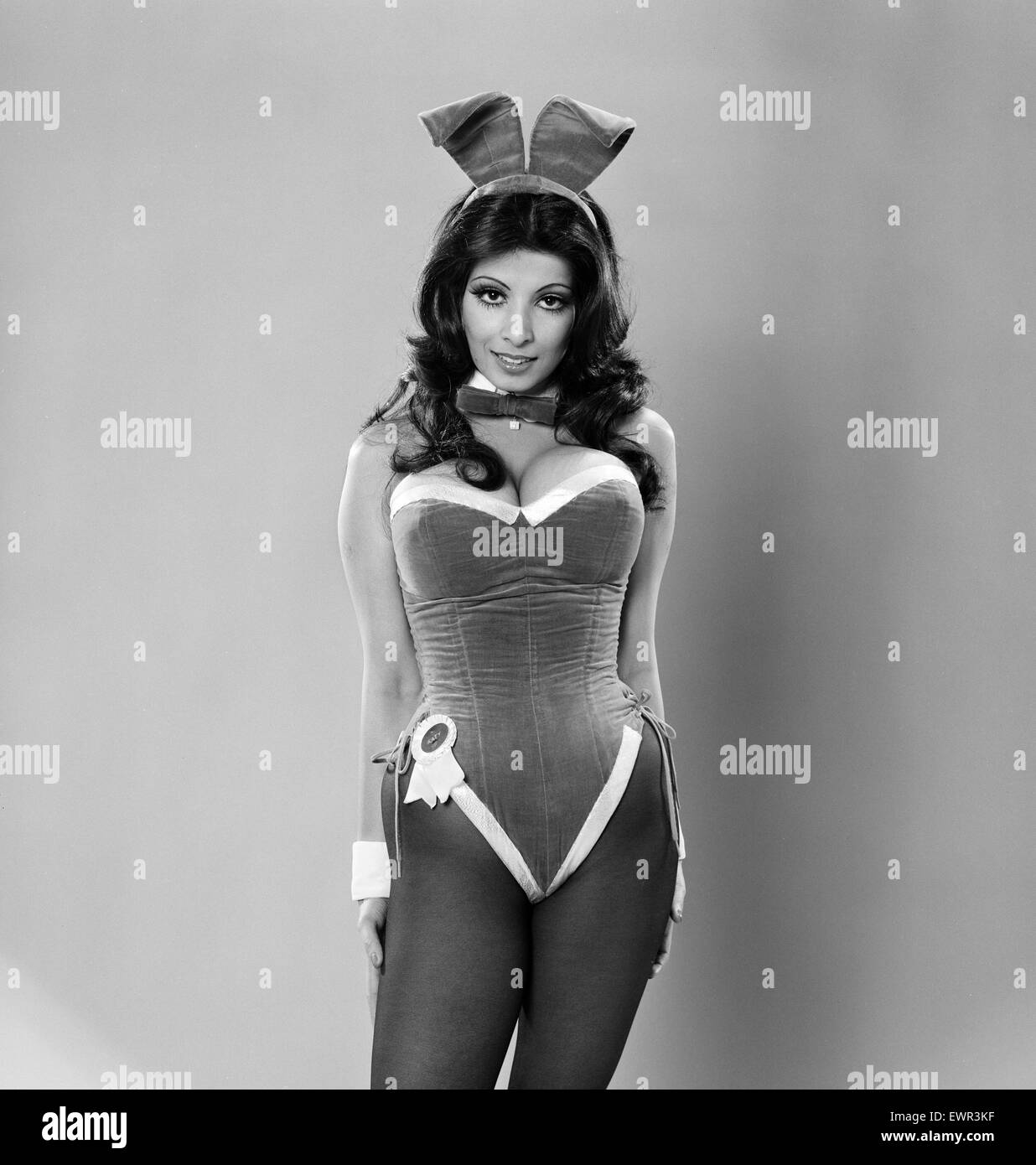 Bunny Girl, Katy Aden de l'Arabie, le 29 mars 1972. Banque D'Images