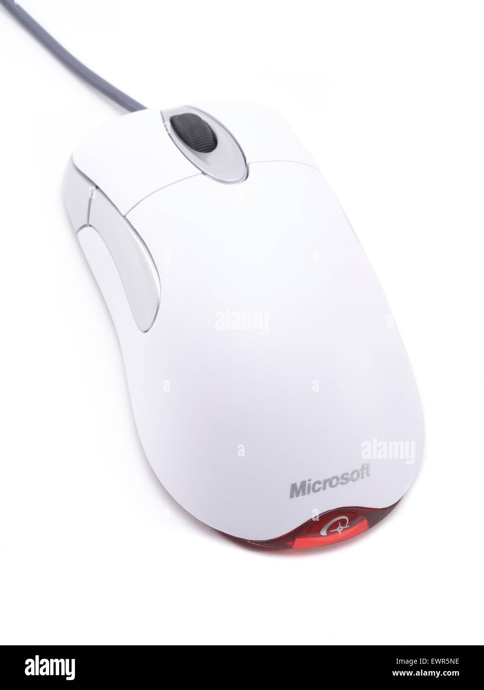 Microsoft IntelliMouse IO 1.1 a été introduit en 1996 La souris filaire optique USB. Banque D'Images