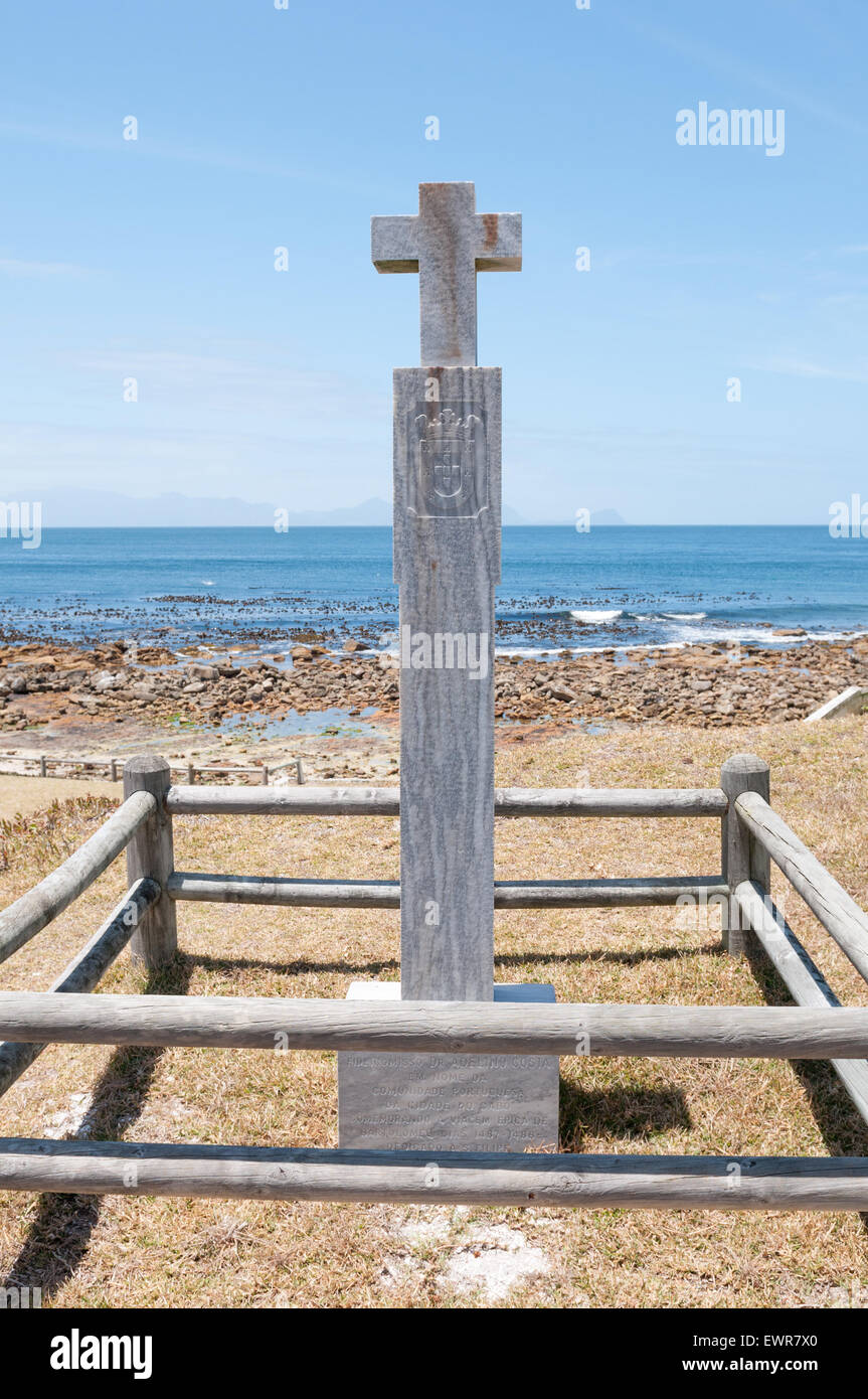 Croix à Bordjiesrif près de Cape Point commémorant les voyages de Bartolomeu Dias autour de Cape Point en 1487-1488 Banque D'Images