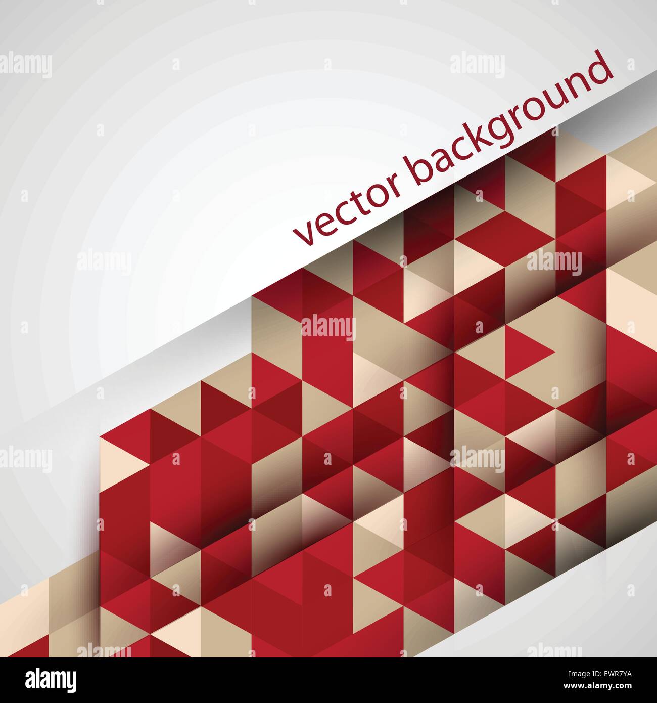 Art abstrait et géométrique, fond rouge, triangle et carré Illustration de Vecteur