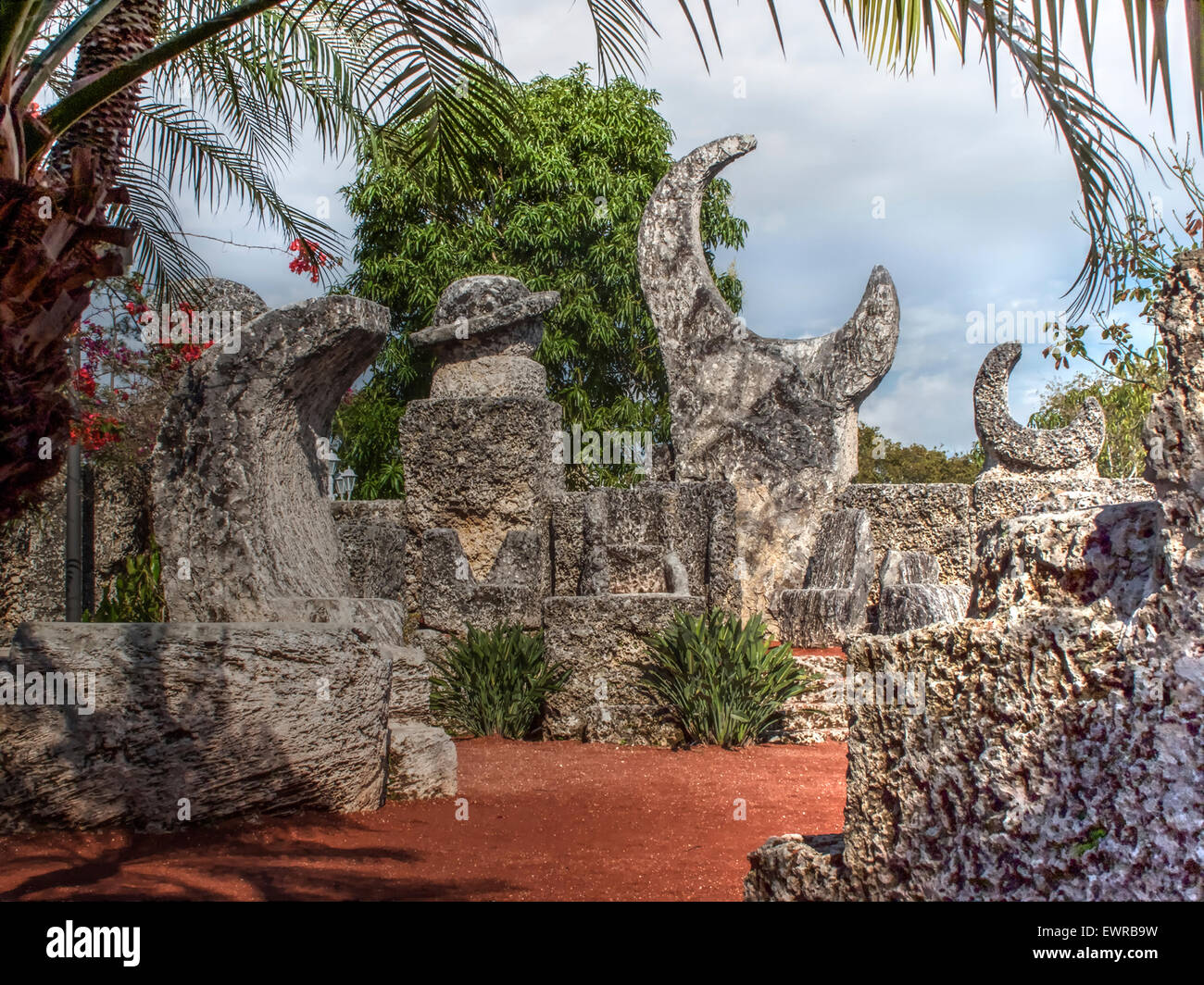 Mystère de l'architecture de la Coral Castle Banque D'Images