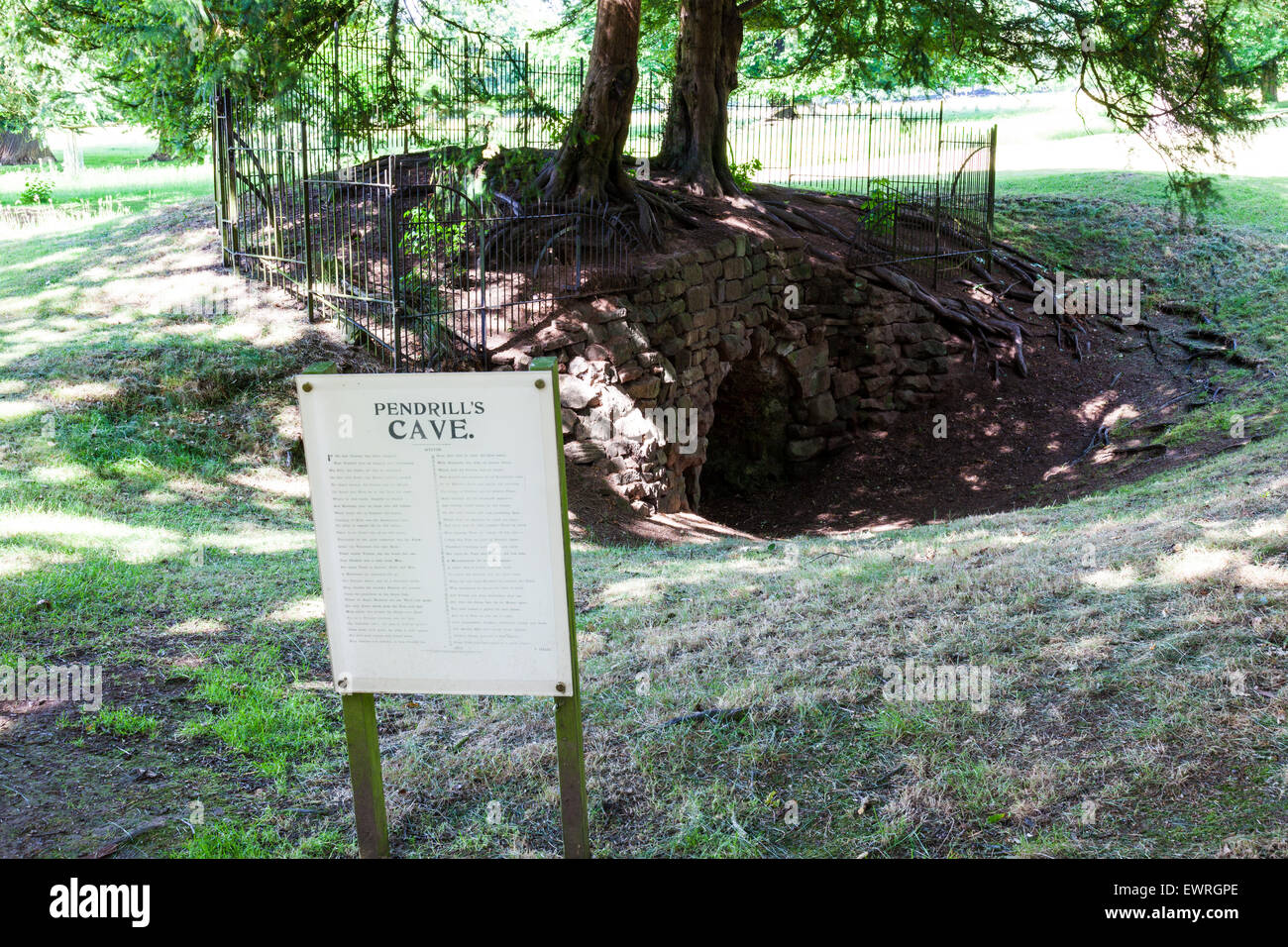 Pendrill's Cave à Weston Park, Weston sous Lézard, Shifnal, Shropshire, Angleterre Banque D'Images