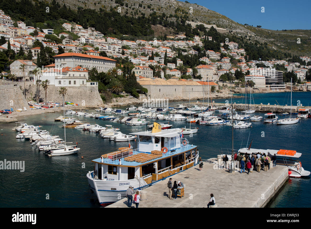Vieux port de la ville, Dubrovnik, Croatie Banque D'Images