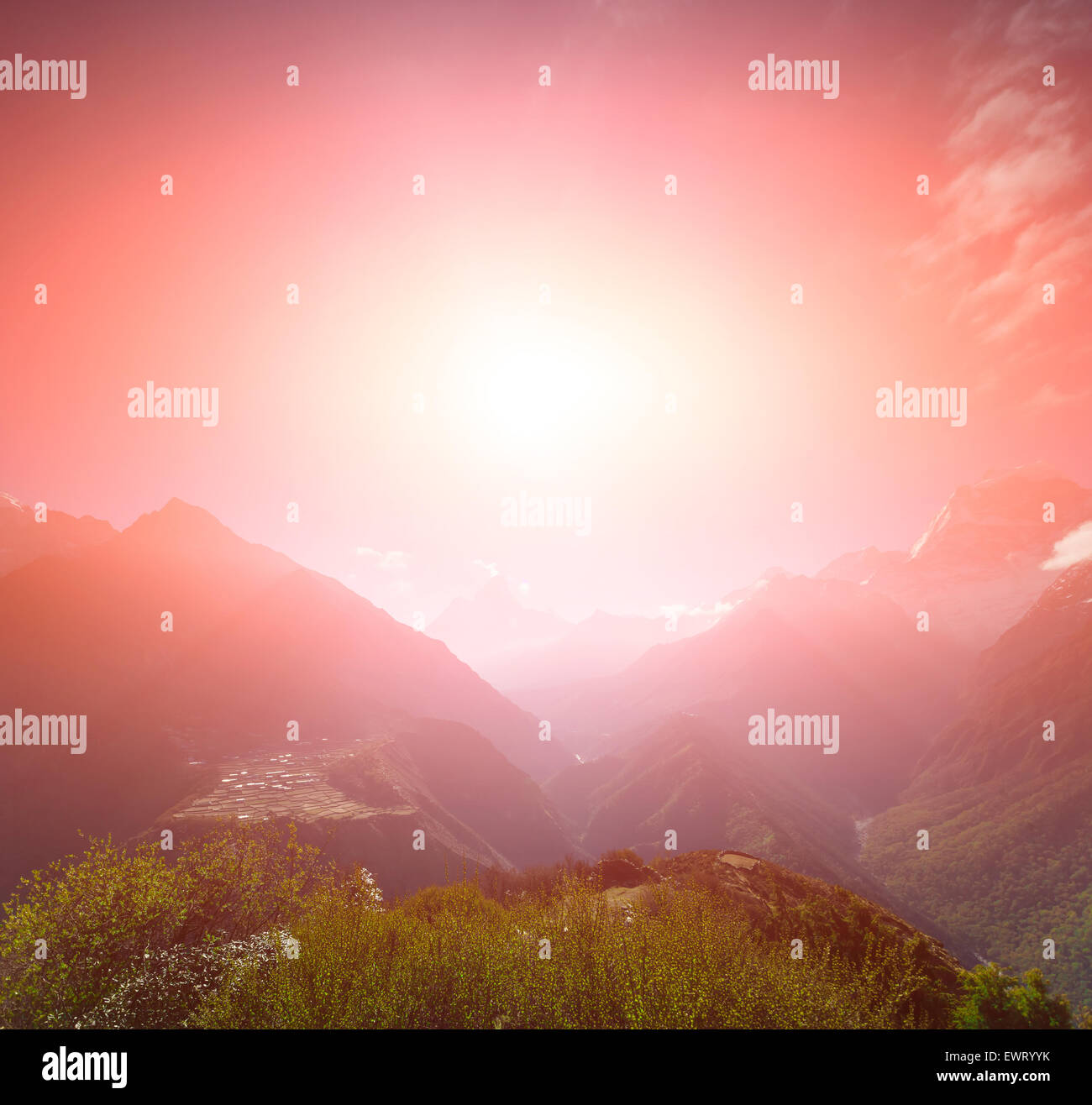 Magnifique paysage de montagne Banque D'Images Magnifique paysage de montagne Banque D'Images