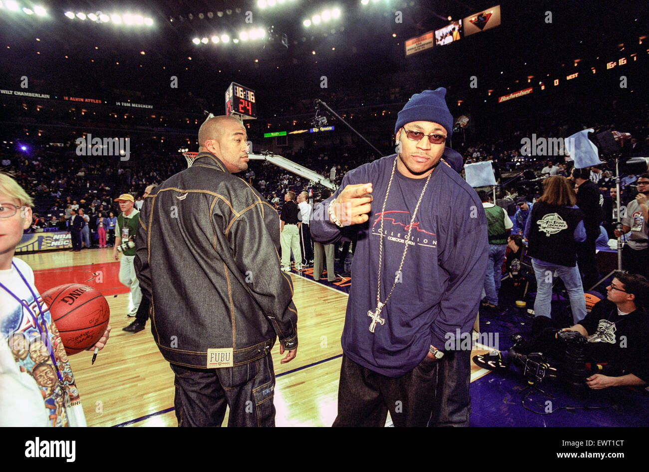 Oakland, CA - 13 février : LL Cool J, à la nba all-star game tenue à Oakland, Californie le 13 février 2000. Banque D'Images