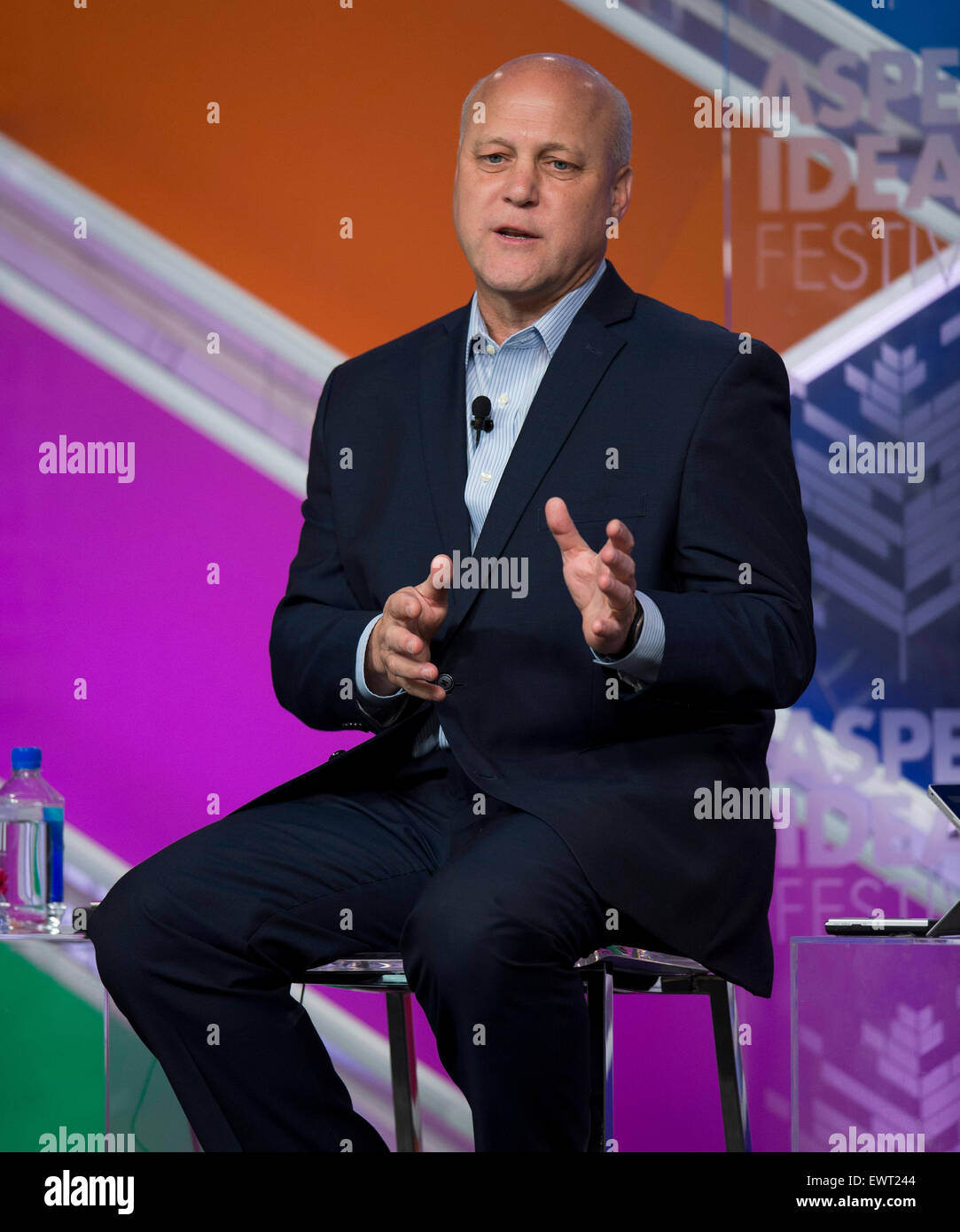 Aspen, Colorado, USA. 30 Juin, 2015. Maire de la Nouvelle Orléans, Mitch Landrieu, parle de "La violence est une fonction de notre culture ?" à l'Aspen Festival d'idées. Crédit : Brian Cahn/ZUMA/Alamy Fil Live News Banque D'Images