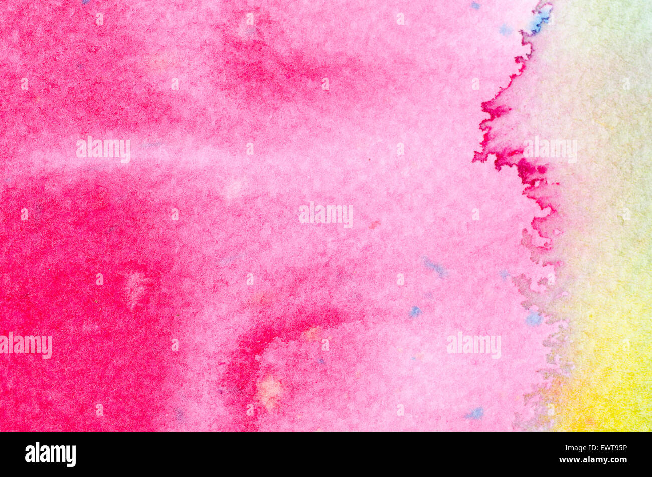 Détail de l'aquarelle fond peint rouge Banque D'Images