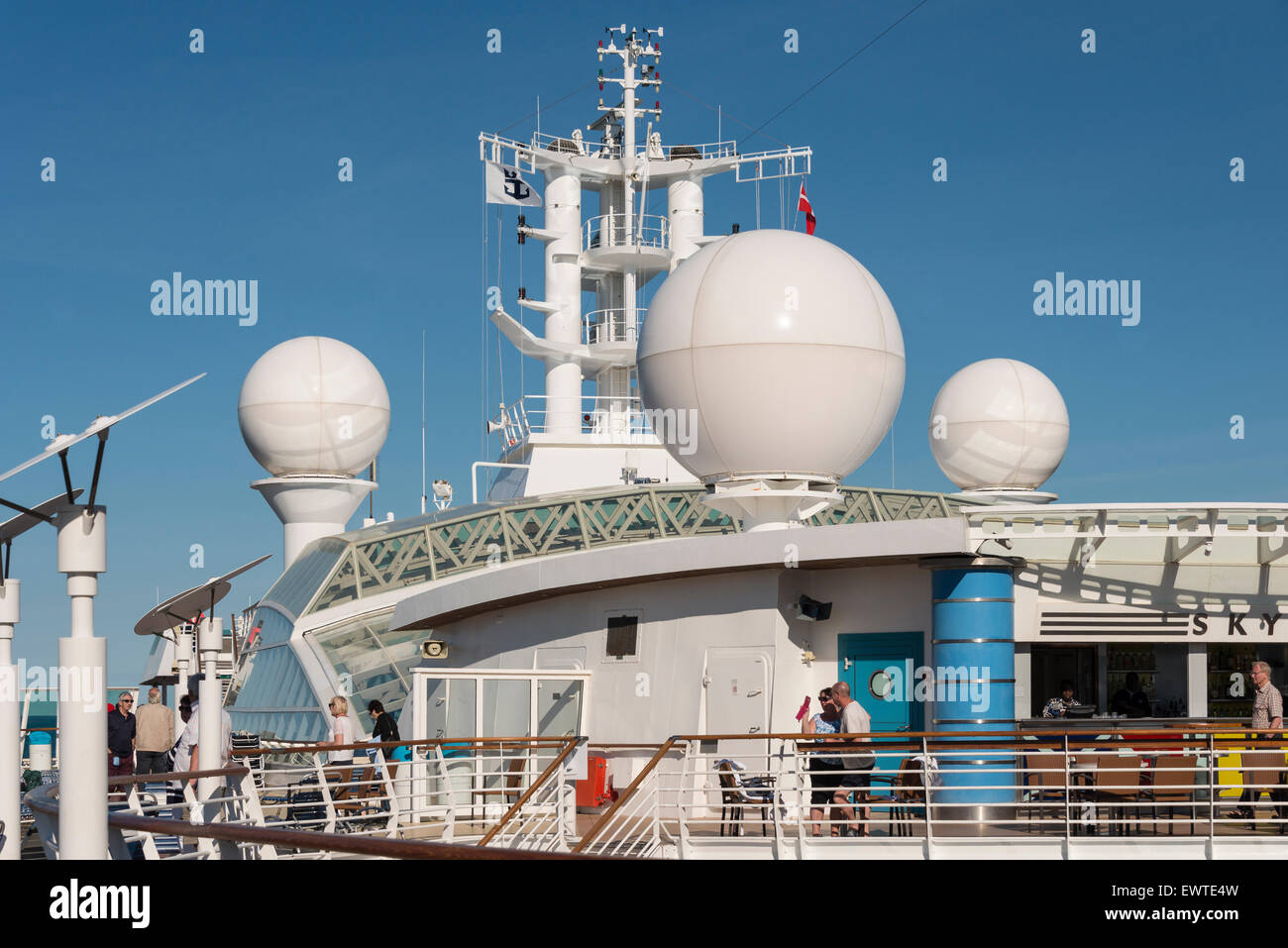 La terrasse de 'Royal Caribbean brillance of the Seas", navire de croisière de la mer Baltique, dans le Nord de l'Europe Banque D'Images
