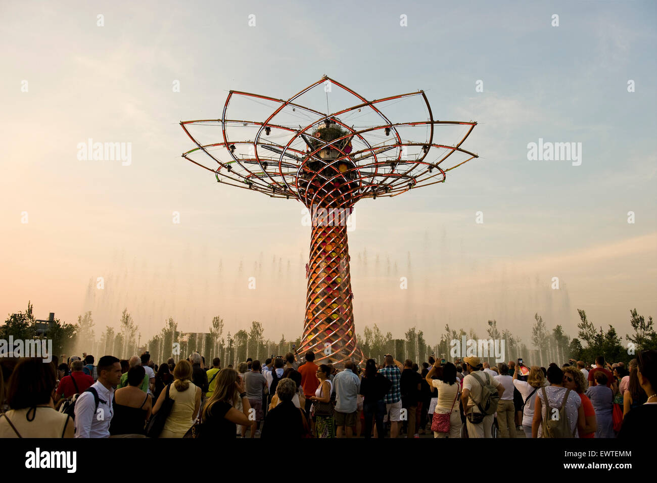 Italie, Milan, EXPO 2015, arbre de vie Banque D'Images