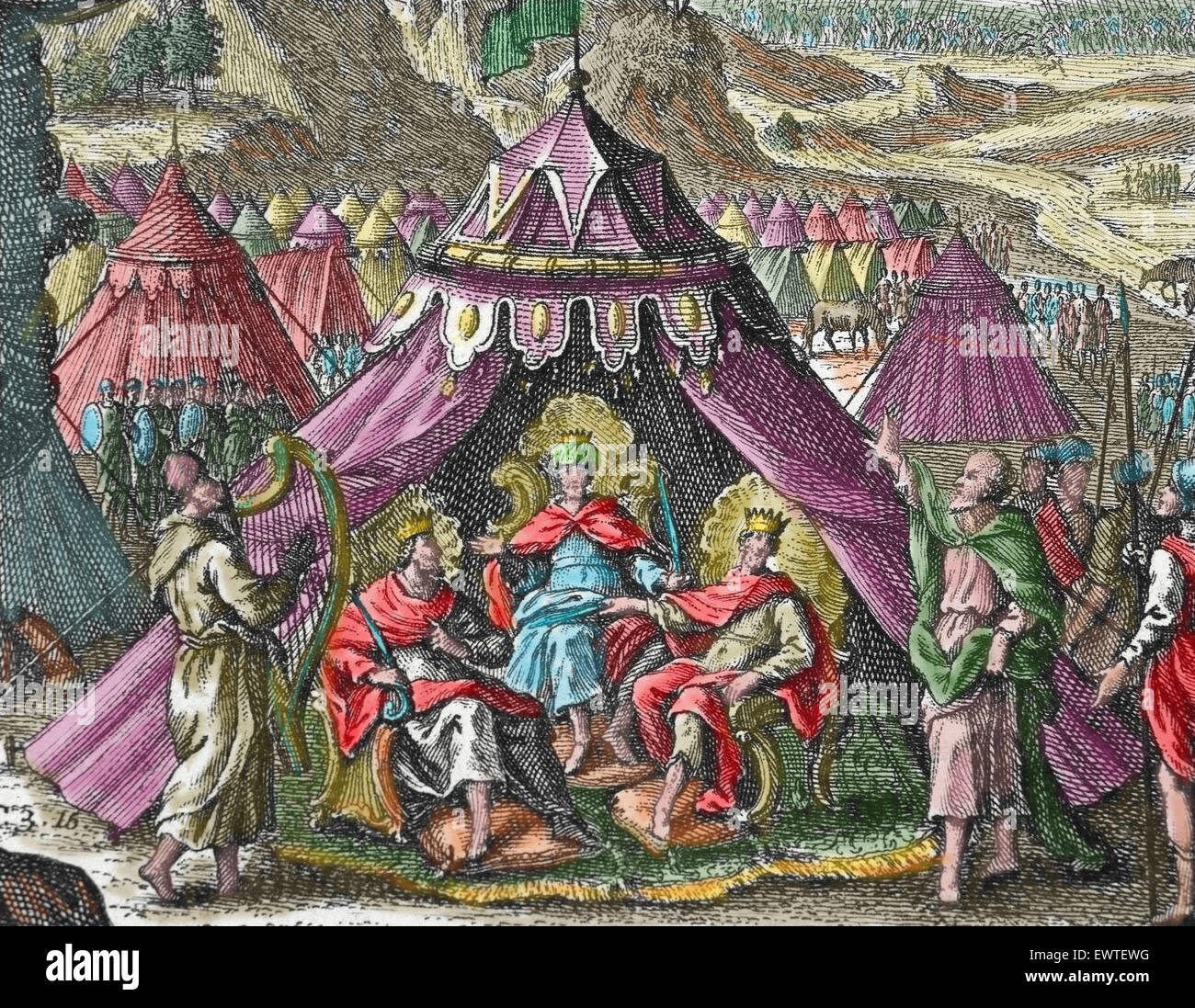 Salomon. Le roi d'Israël. 970-931 av. J.-C. règne. Maison de David. La  gravure. De couleur Photo Stock - Alamy