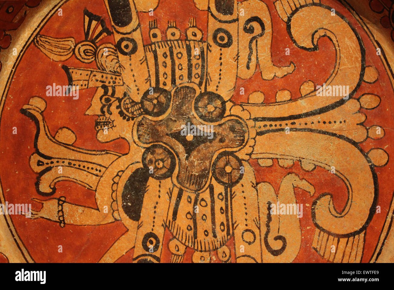 Plaque en céramique avec signe de Vénus Période Classique (600-900 AD) Banque D'Images