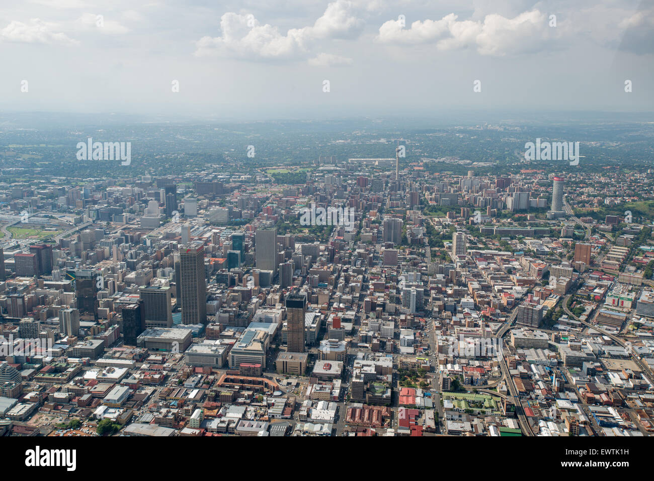 L'AFRIQUE DU SUD- vue aérienne de Johannesburg Banque D'Images