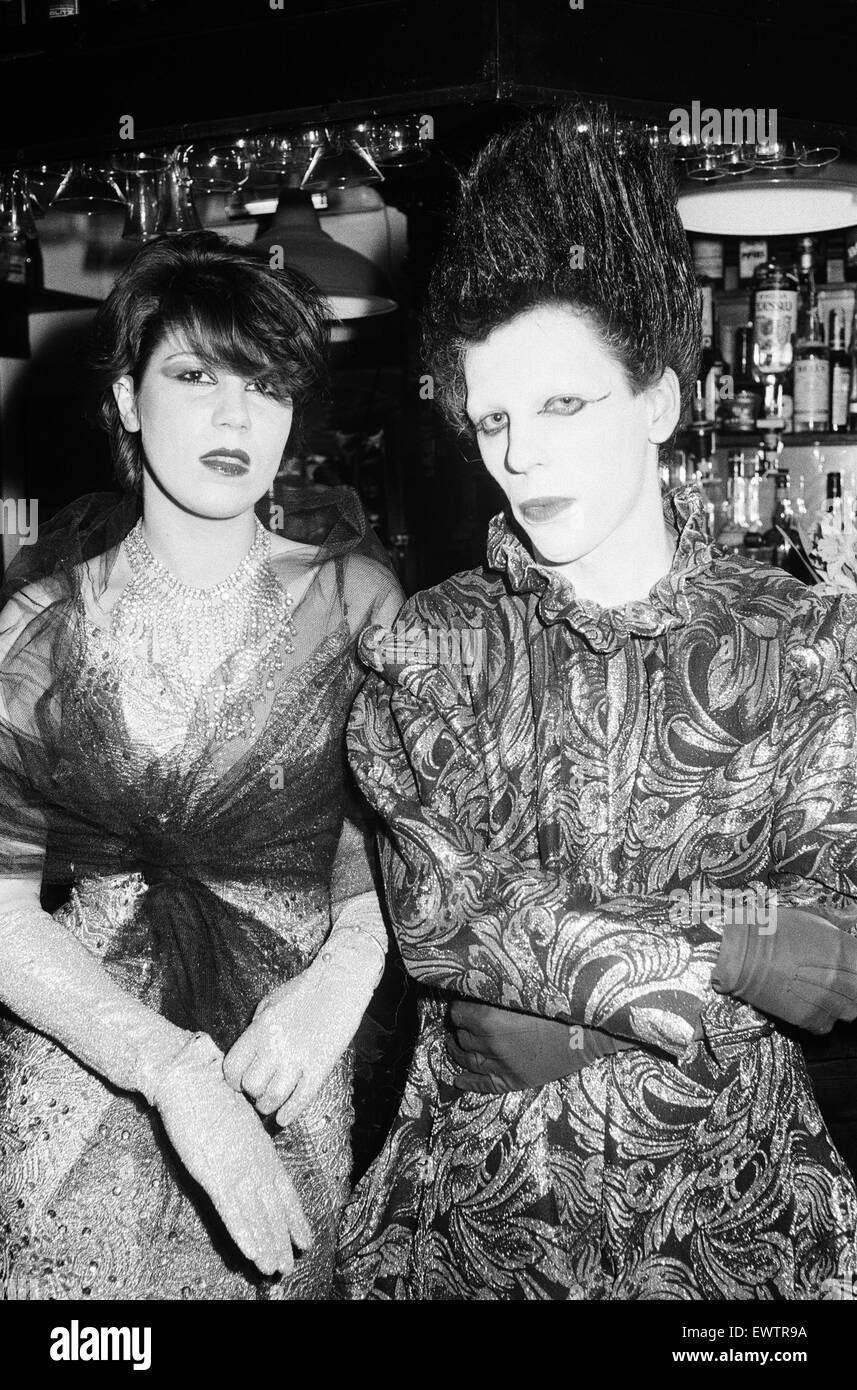 18-year-old Jayne Sparke et de 19 ans Richard Wakefield au Blitz Club à Covent Garden. 13e Février 1980. Banque D'Images