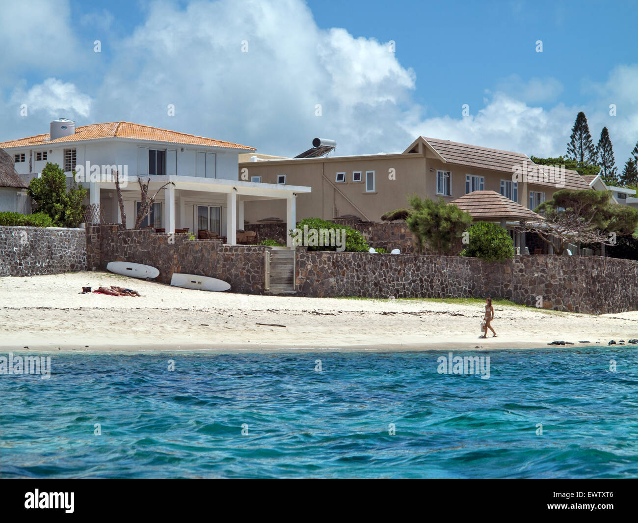 Blue Bay ile Maurice ocean indien Banque D'Images