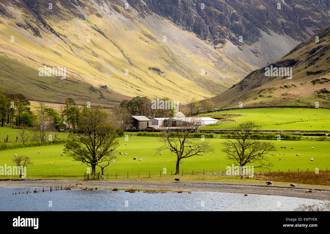 Honister Pass Valley, Gatesgarth, parc national de Lake District, Cumbria, England, UK Banque D'Images