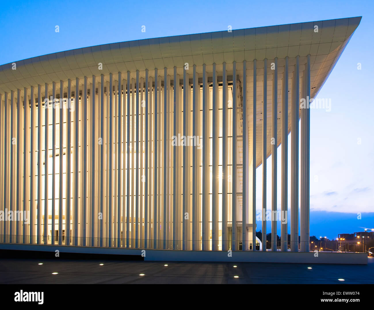 L'Europe, Luxembourg, ville de Luxembourg, la Philharmonie, Salle de concert du Kirchbergplateau Portzampa, l'architecte Christian de Banque D'Images