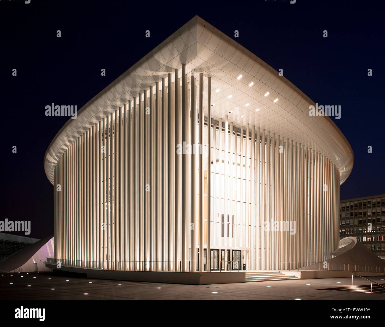 L'Europe, Luxembourg, ville de Luxembourg, la Philharmonie, Salle de concert du Kirchbergplateau Portzampa, l'architecte Christian de Banque D'Images