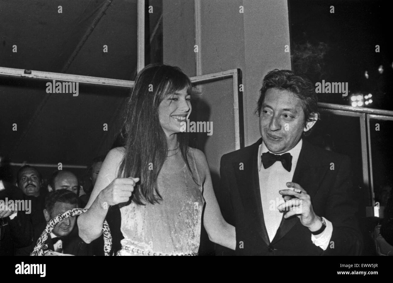 Jane Birkin Serge Gainsbourg und beim Festival du Film de Cannes 1974, Frankreich 1970 er Jahre. Jane Birkin et Serge Gainsbourg au Festival de Cannes 1974, la France des années 1970. Banque D'Images