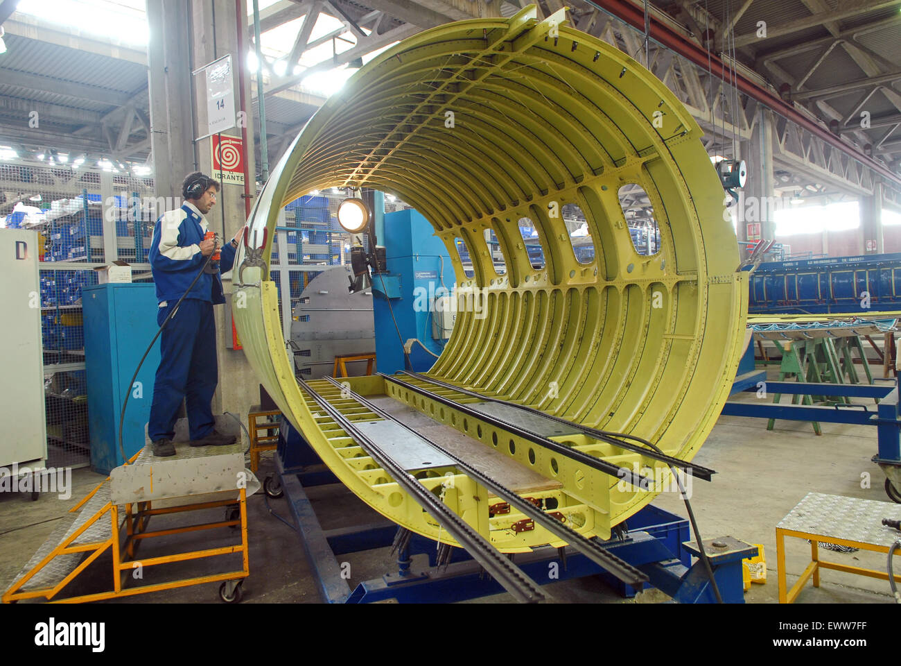 Piaggio Aero usine à Gênes (Italie), la construction d'avions d'affaires d'Avanti II Banque D'Images