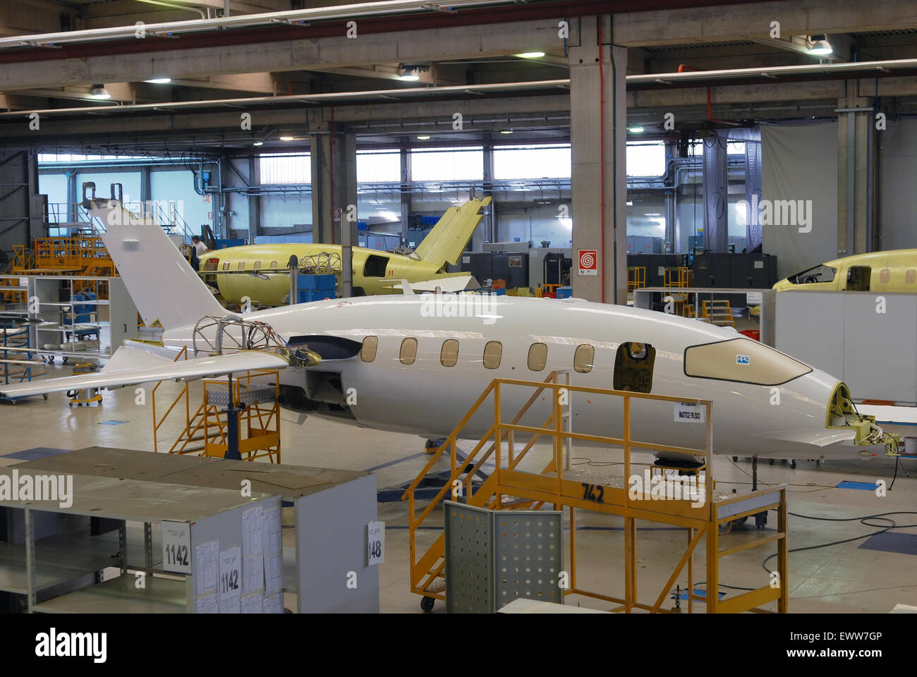 Piaggio Aero usine à Gênes (Italie), la construction d'avions d'affaires d'Avanti II Banque D'Images