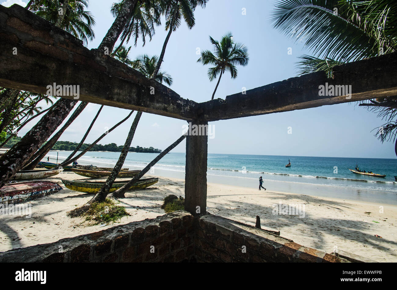 Tokeh beach, Sierra Leone Banque D'Images