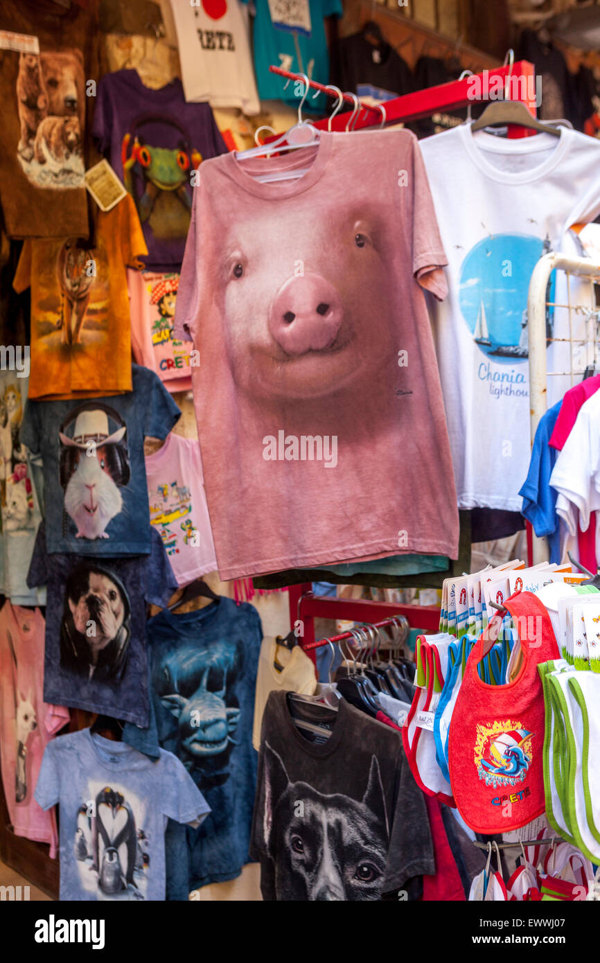 Marché, Chania, Crète, Grèce, Europe Banque D'Images