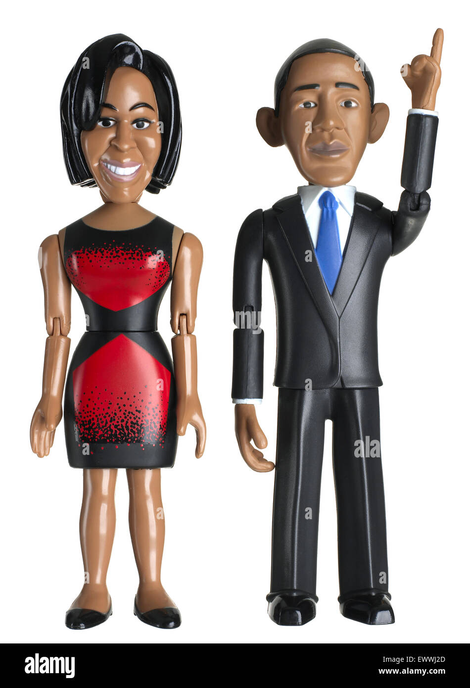 Le président Barack Obama et Michelle Obama doll Banque D'Images