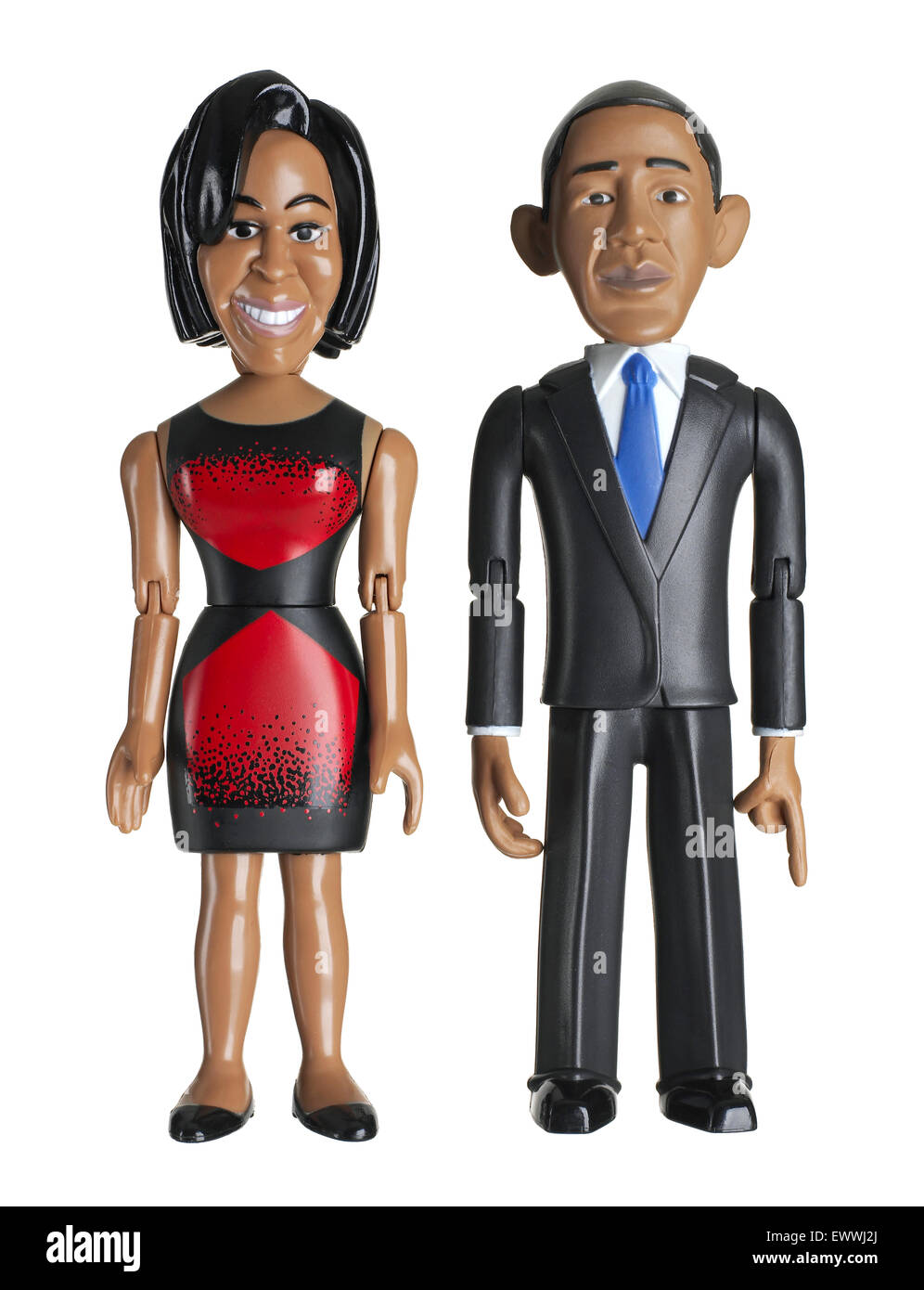 Le président Barack Obama et Michelle Obama doll Banque D'Images