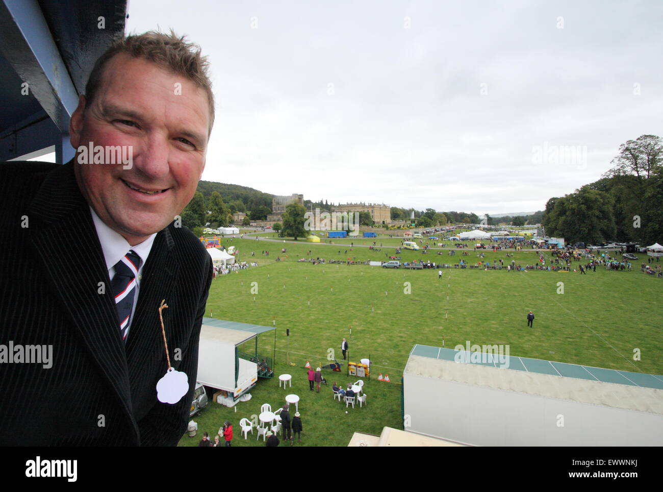 Sir Matthew Pinsent invitée à Chatsworth Country Fair, où il a servi comme président de l'événement 2014 stately home Derbyshire Banque D'Images