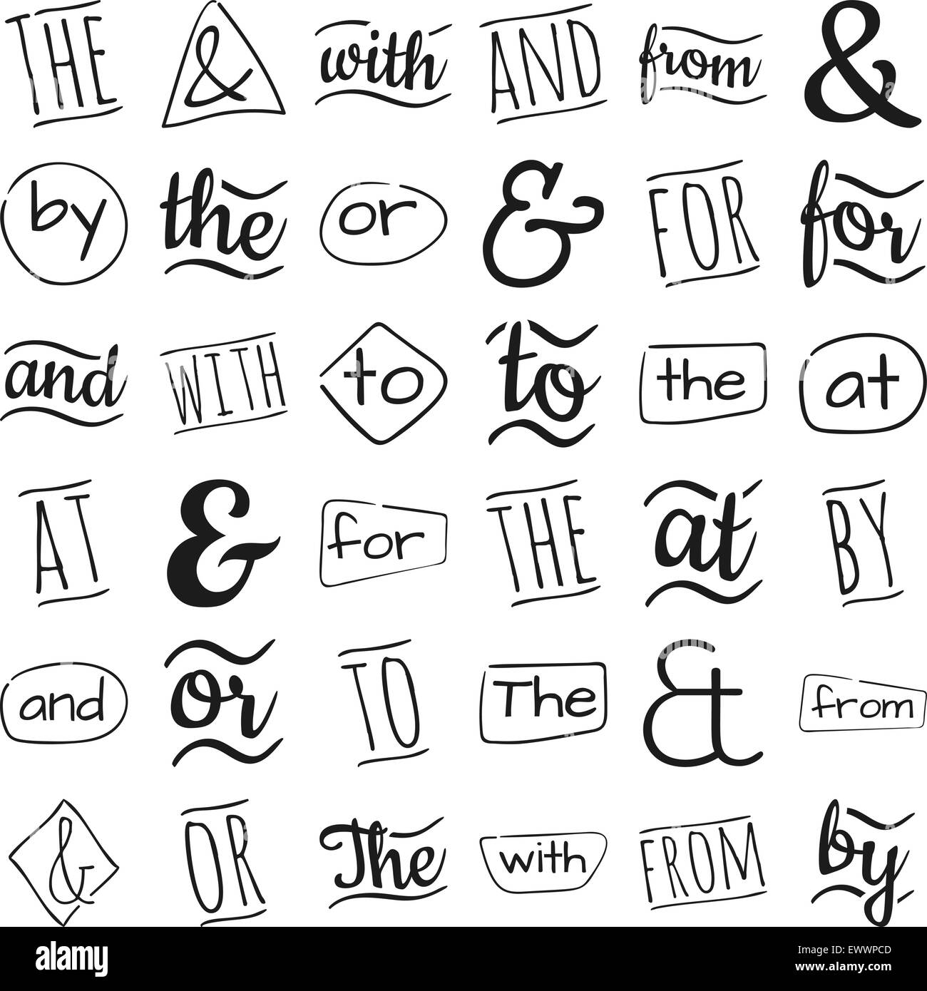 Perluètes et mots clés Illustration de Vecteur