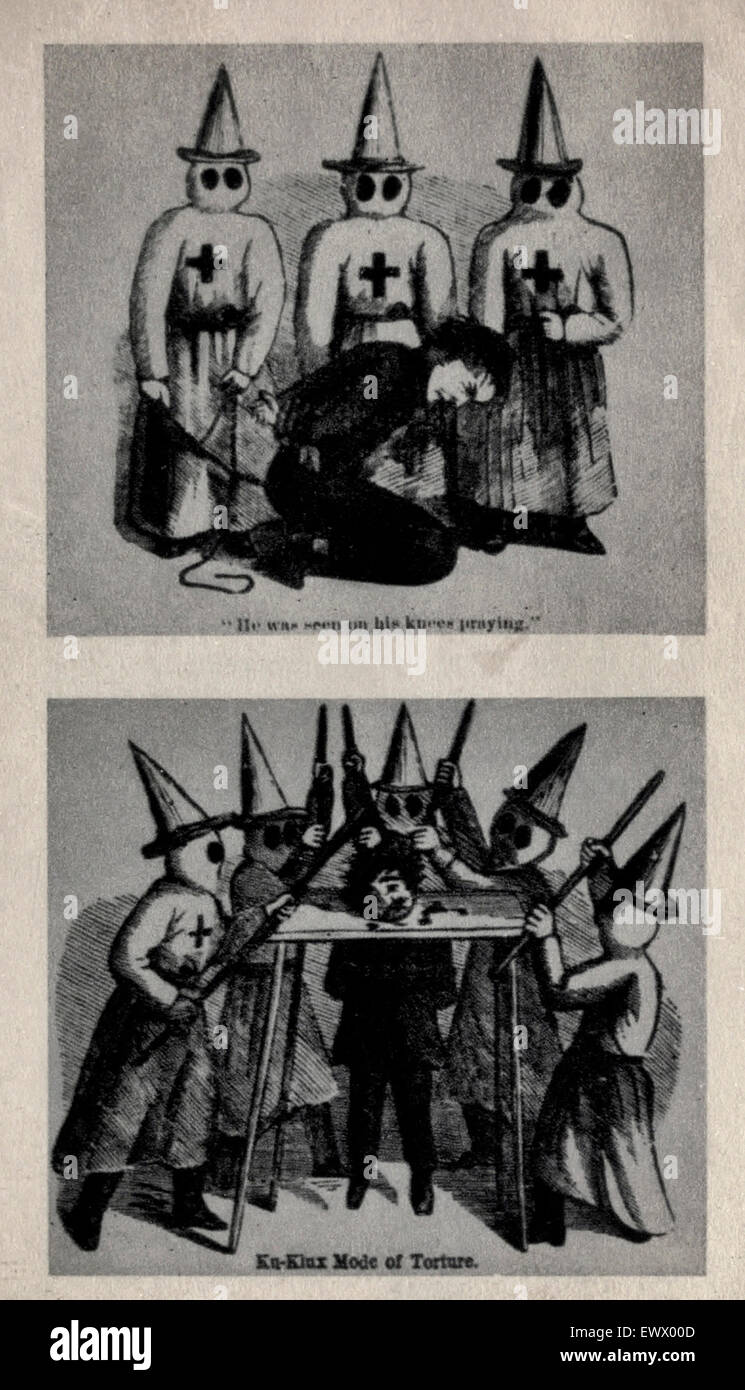 À partir d'une brochure publiée à Hartford, Connecticut, en 1872, visant à relier l'expérience d'un homme du Nord entre le Ku Klux Klan Banque D'Images