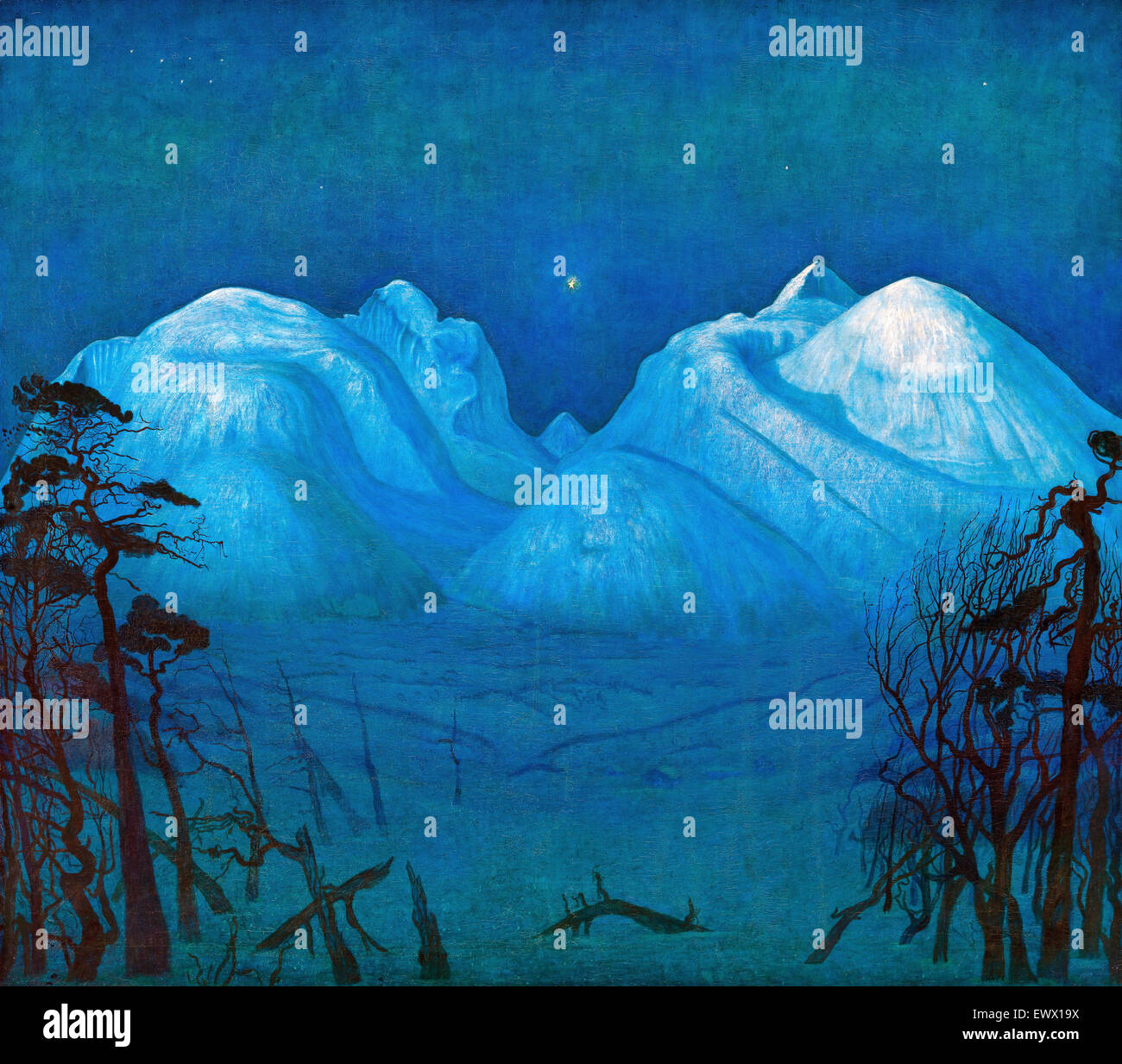 la-nuit-en-hiver-banque-de-photographies-et-d-images-haute-r-solution