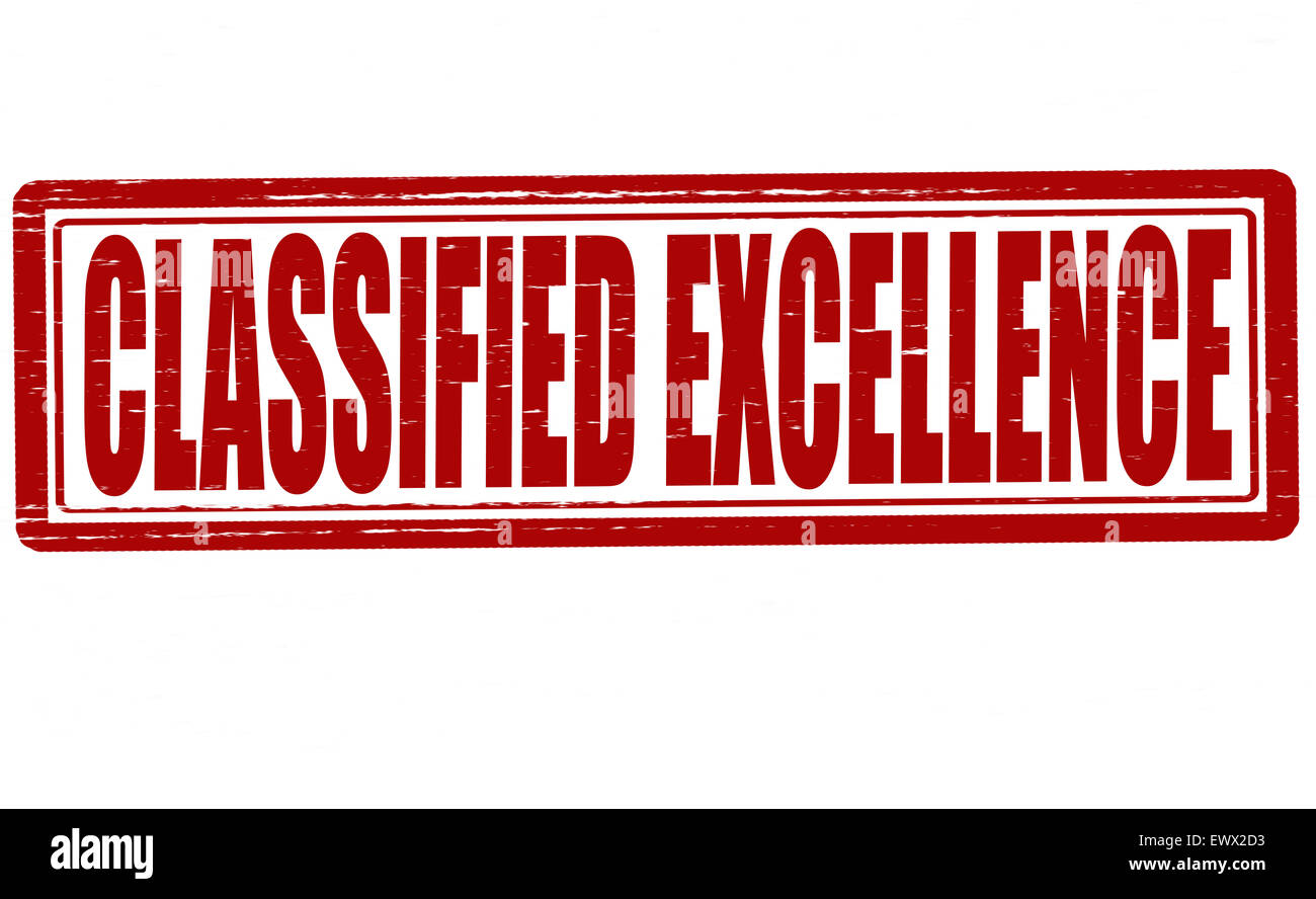 Timbre d'excellence à l'intérieur, texte classé illustration Banque D'Images