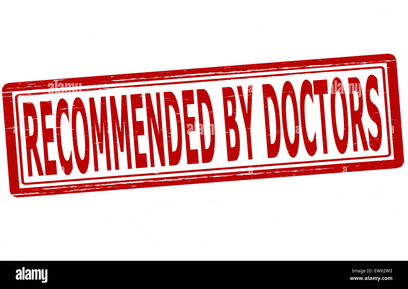 Stamp avec texte recommandé par les médecins à l'intérieur, illustration Banque D'Images