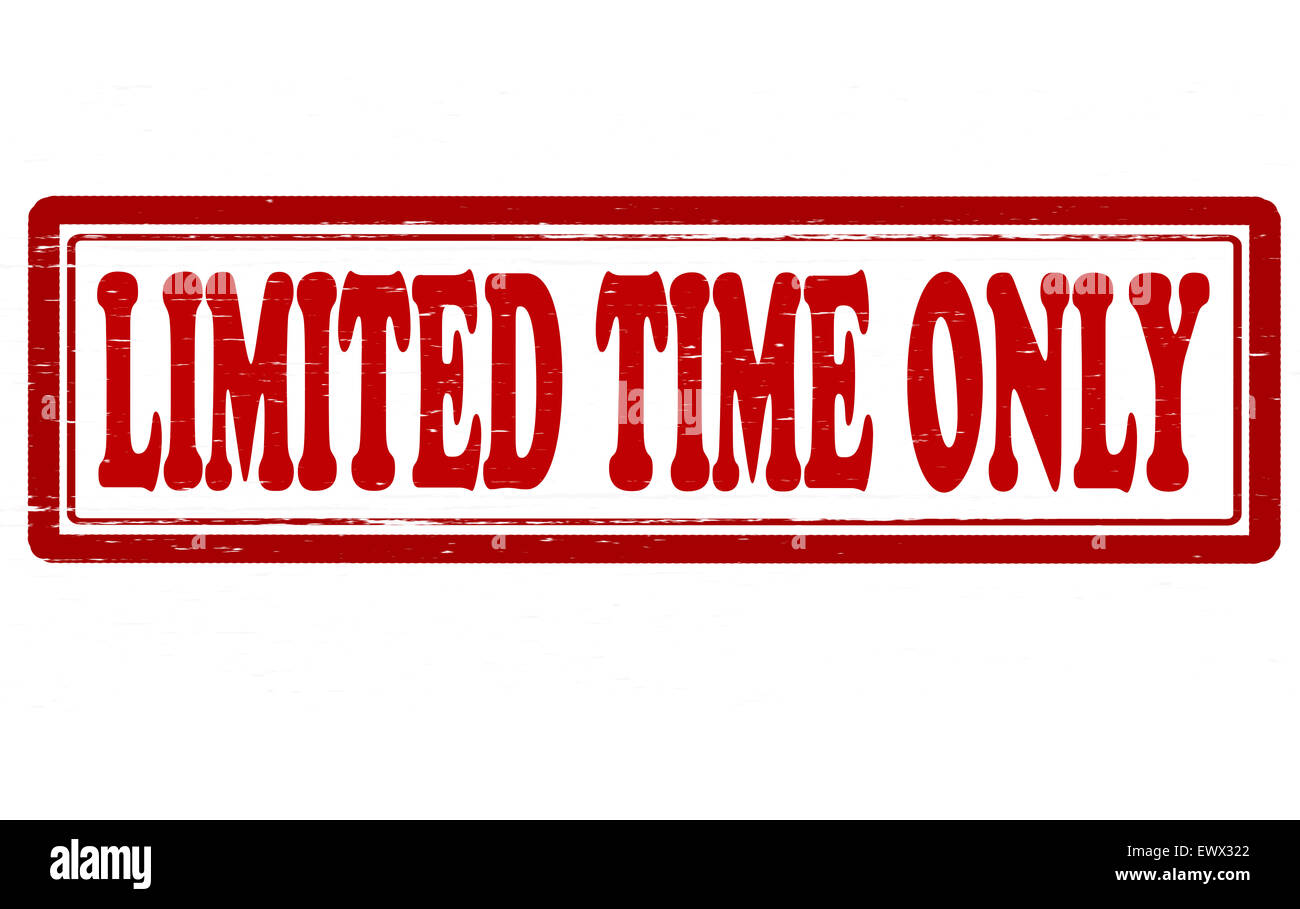 Stamp avec texte temps limité seulement à l'intérieur, illustration Banque D'Images