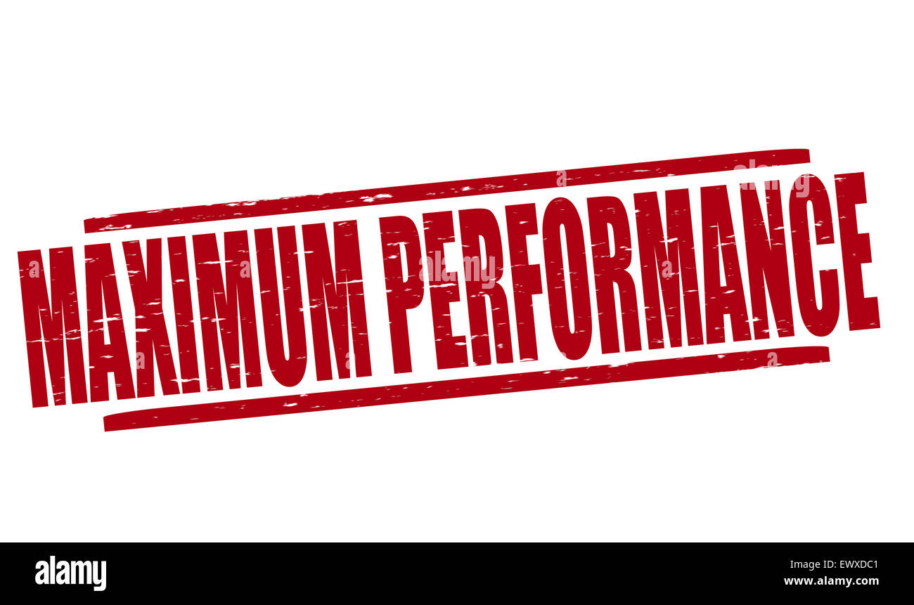 Timbre d'une performance maximale à l'intérieur du texte, illustration Banque D'Images