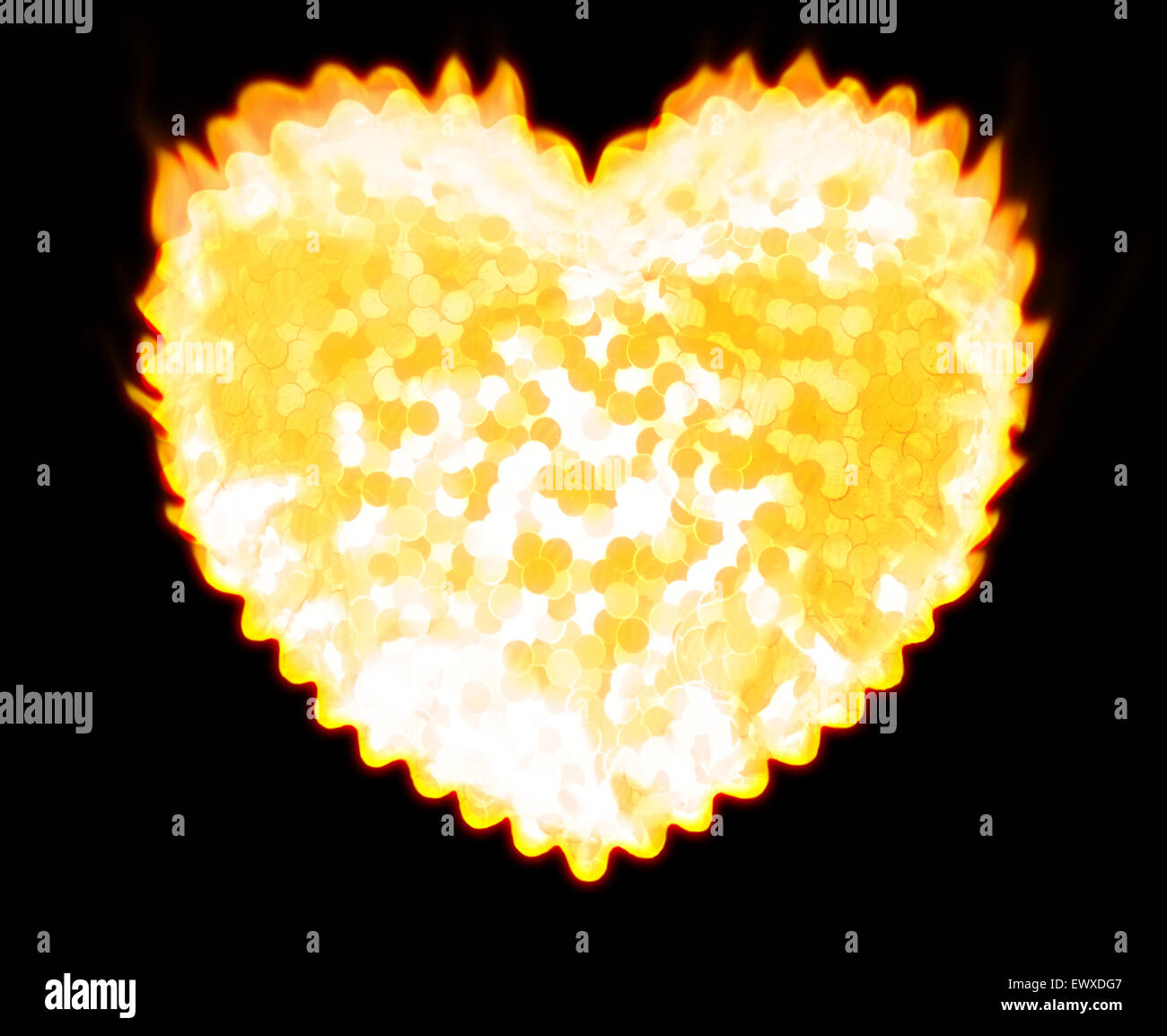 Burning Heart Banque D'Images