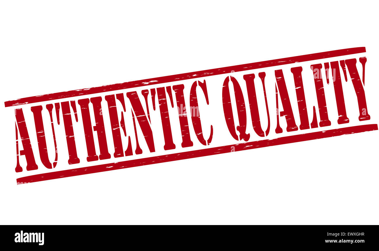 Stamp avec texte à l'intérieur de la qualité authentique, illustration Banque D'Images