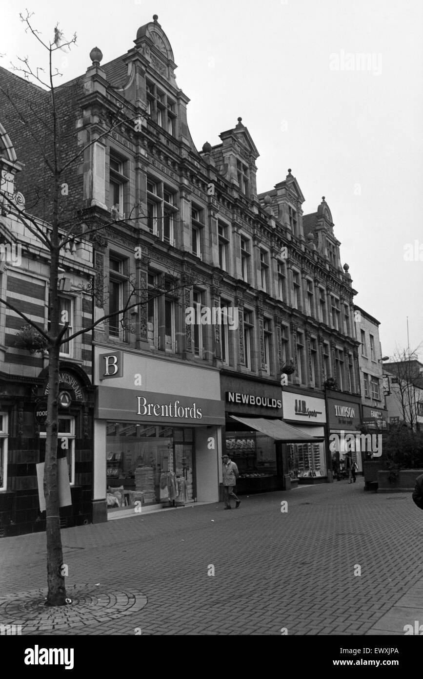 Linthorpe Road, Middlesbrough. 7 avril 1988. Banque D'Images