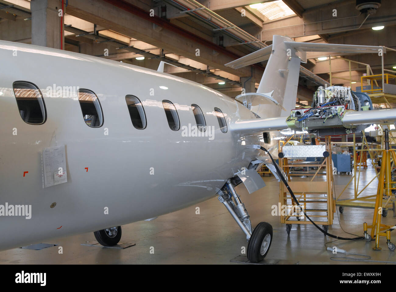 Piaggio Aero usine à Gênes (Italie), la construction d'avions d'affaires d'Avanti II Banque D'Images