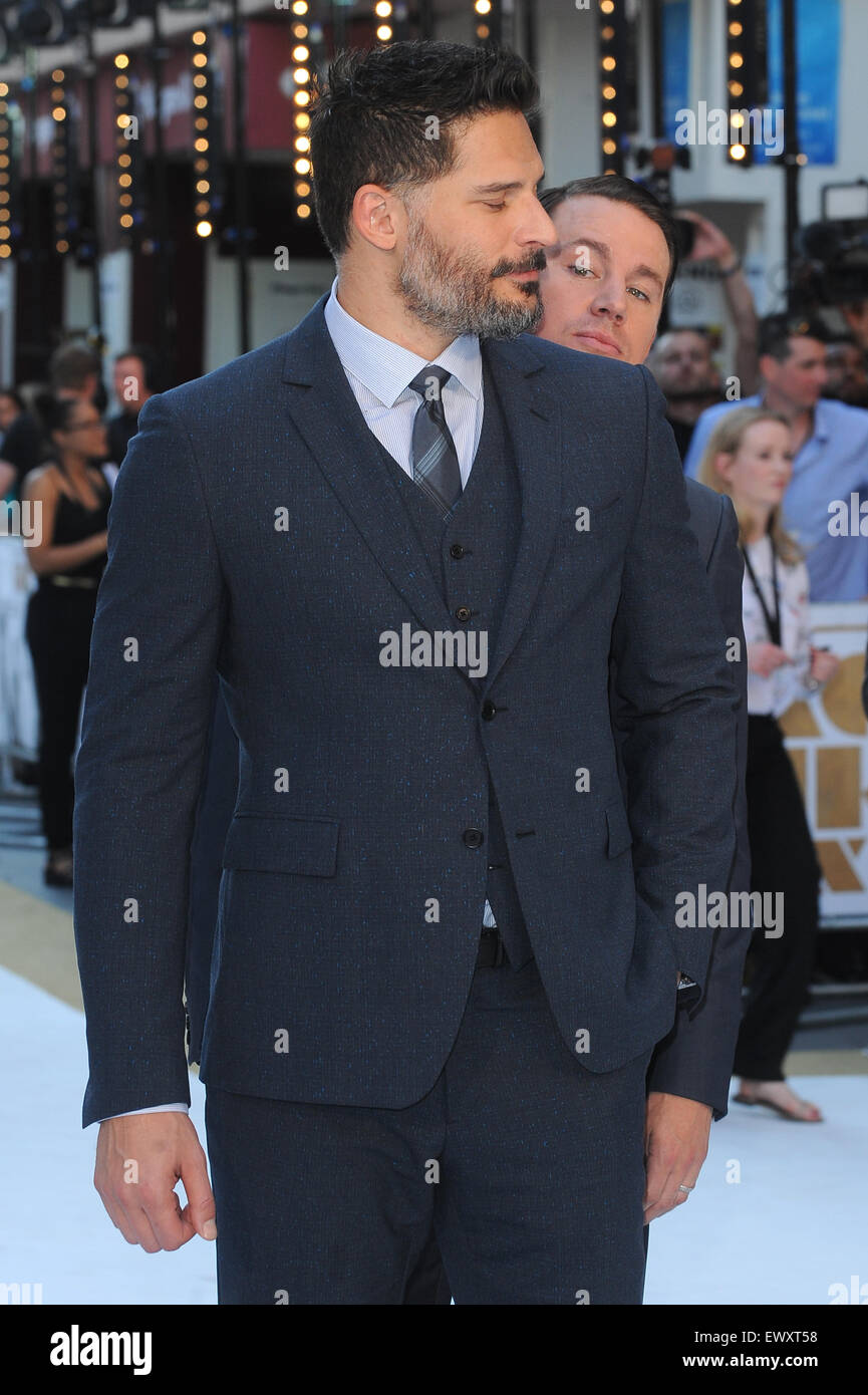 Joe Manganiello et Channing Tatum assister à la première européenne de Magic Mike XXL à vue West End à Londres, en Angleterre. 30 juin 2015 © Paul Treadway Banque D'Images