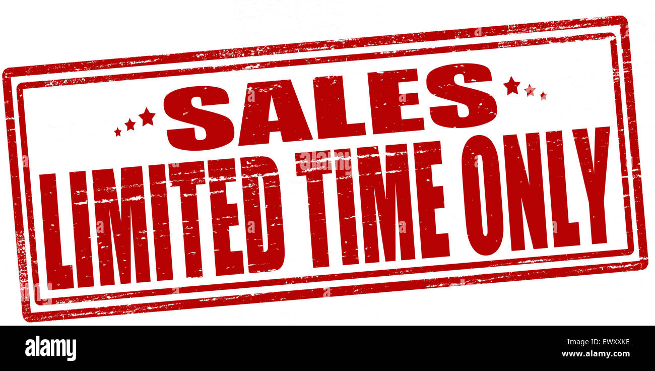 Stamp avec texte temps limité seulement à l'intérieur, illustration Banque D'Images