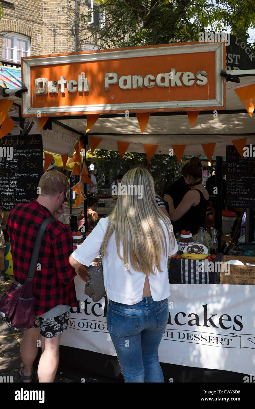 Vue générale des images de Camden Lock's food market. Banque D'Images