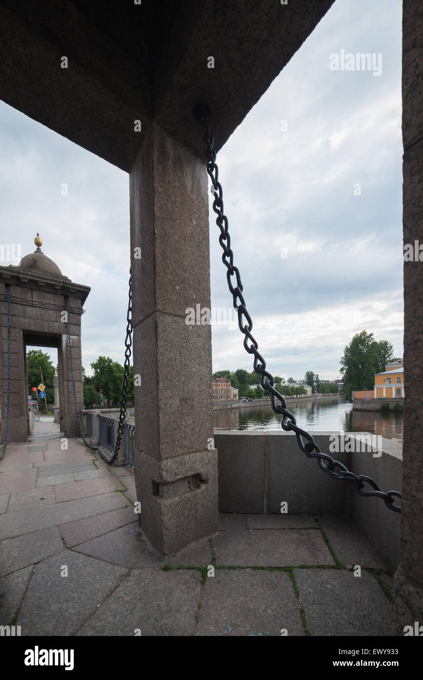 Old-Kalinkin pont sur la Rivière Fontanka à Saint-Pétersbourg Banque D'Images