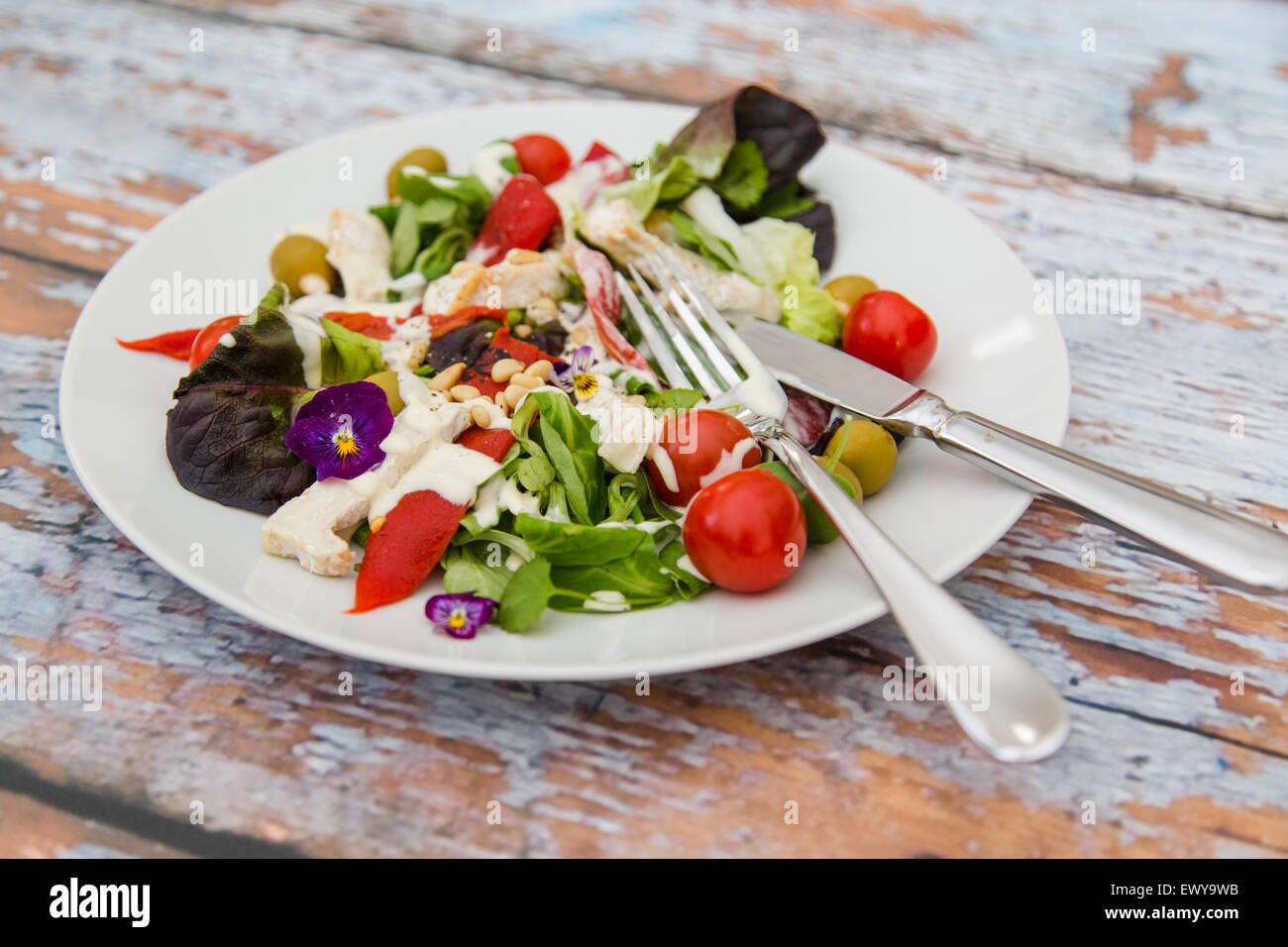 Salade, Salade d'été. Banque D'Images