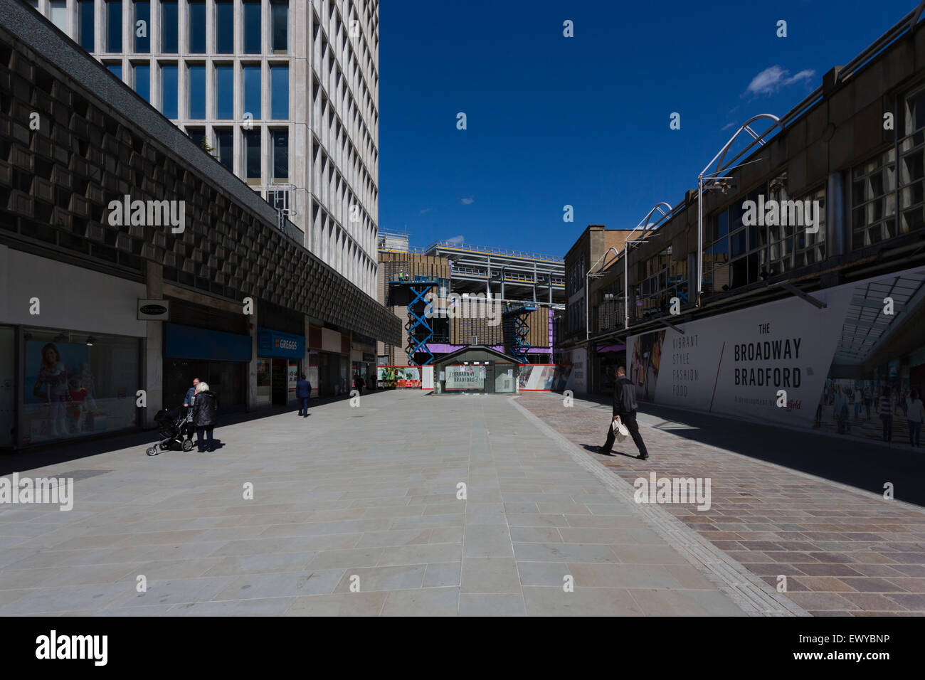 Construction de la Westfield Shopping Mall, Bradford, 2014. Le site a été effacé par la fin de 2006. En raison de la financial Banque D'Images